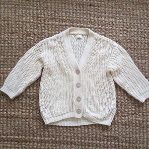 Babaa No.18 Mini Cardigan Cotton Natural